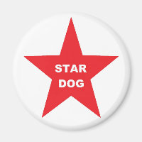 Magnet Star Dog on Red Star