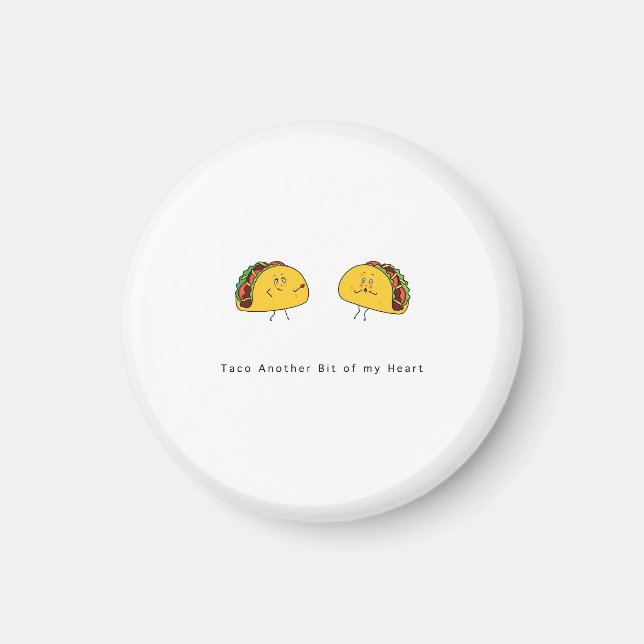 Magnet taco themed magnet, cute couple magnet (Front)