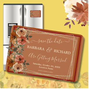 MAGNET Terracotta Floral Elegant Save Date    