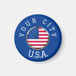 Magnet - USA Personalised - Add your City Name