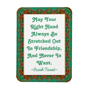 Magnet Vintage Old Irish Toast Faux-tatted frame