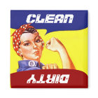 Magnet Vintage Rosie the Riveter Dish washer Flip