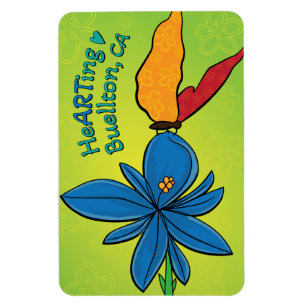 Magnet - Violet(te) and a Butterfl - Buellton.Art