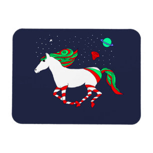 Magnet with a picture of Christmas horse