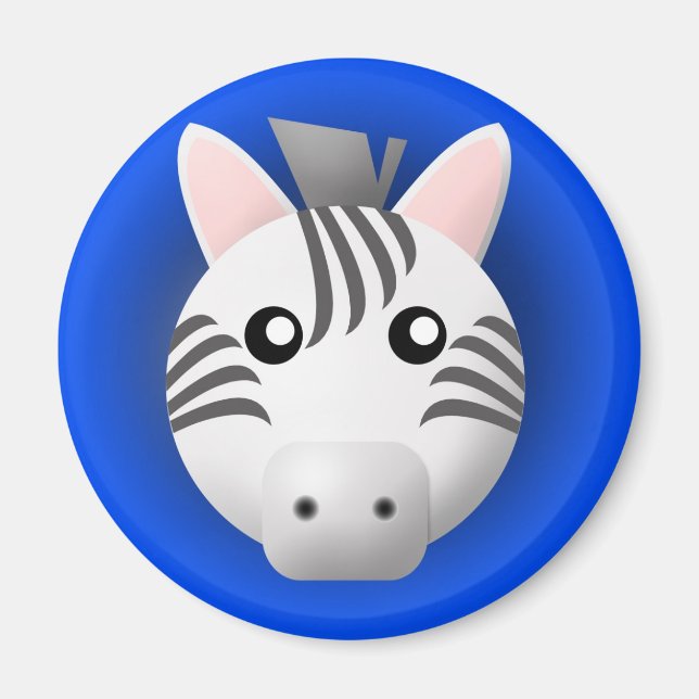 magnet with animal: zebra (Front)