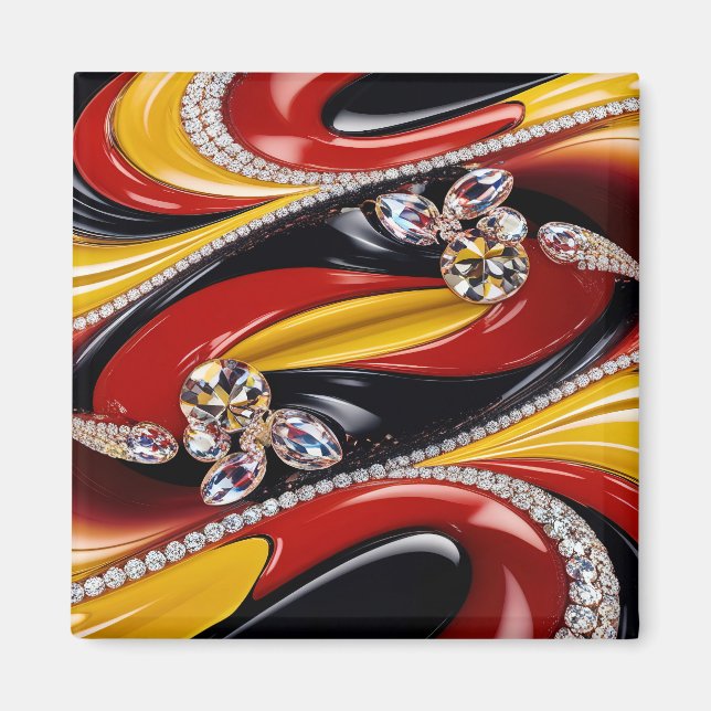 Magnet with Belgian Colours Design (Front)