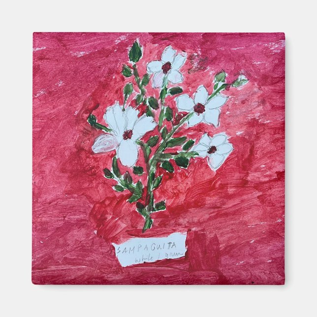 Magnet with botanical design (Front)