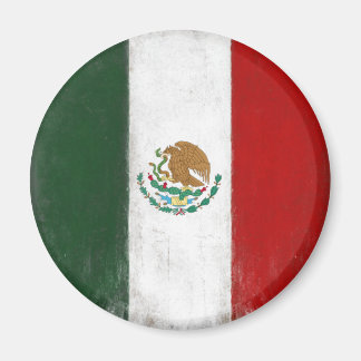 Magnet with Distressed Flag from Mexico