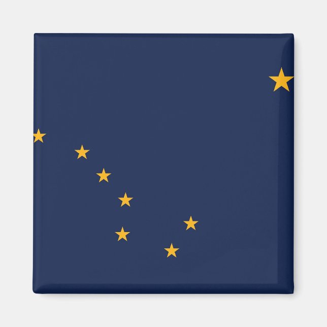 Magnet with Flag of  Alaska State - USA (Front)