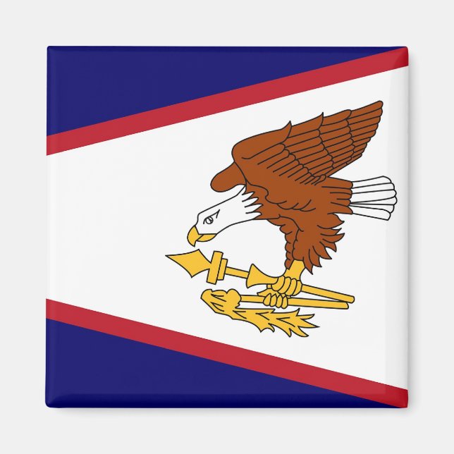 Magnet with Flag of  American Samoa- USA (Front)
