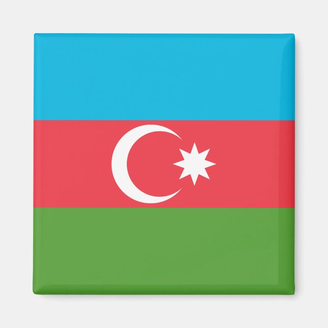 Magnet with Flag of Azerbaijan (Front)