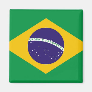 Magnet with Flag of Brazil