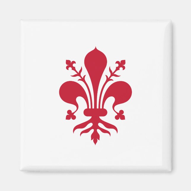 Magnet with Flag of Florence, Tuscany, Italy (Front)