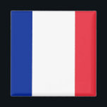 Magnet with Flag of France<br><div class="desc">Celebrate the elegance and pride of France with this magnet featuring the iconic French flag! Crafted from durable materials, this magnet beautifully displays the tricolor design of the French flag, with its bold blue, white, and red stripes. The vivid colours and sleek design make it a perfect accessory for any...</div>