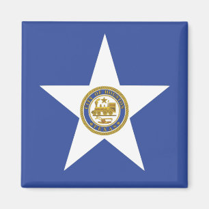 Magnet with Flag of Houston, Texas, USA