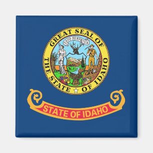 Magnet with Flag of  Idaho State - USA