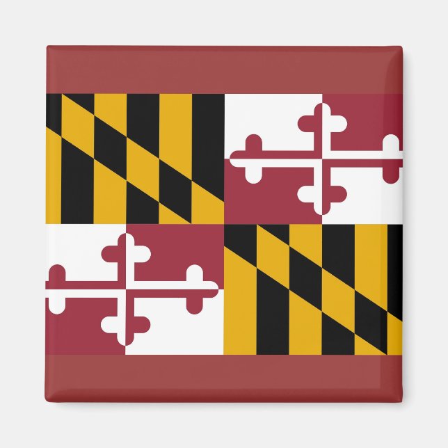Magnet with Flag of Maryland State - USA (Front)
