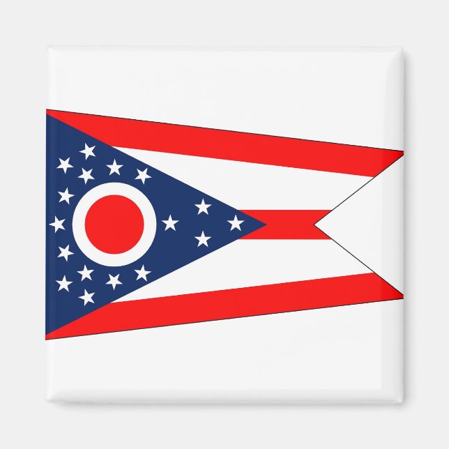 Magnet with Flag of Ohio State - USA (Front)