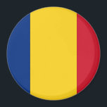 Magnet with Flag of Romania<br><div class="desc">Display your Romanian pride with our exclusive magnet featuring the flag of Romania! Crafted with attention to detail, this magnet is more than just a decoration; it's a celebration of Romanian heritage and cultural identity. The design proudly showcases the iconic vertical tricolor of blue, yellow, and red, symbolising the nation's...</div>