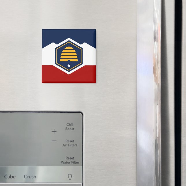 Magnet with Flag of Utah, USA (In Situ (Fridge))
