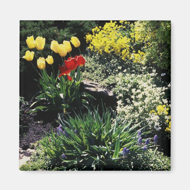 magnet with flower garden (Front)