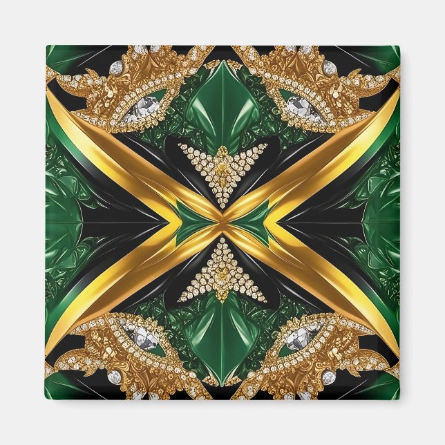 Magnet with Jamaican Colours Design (Front)