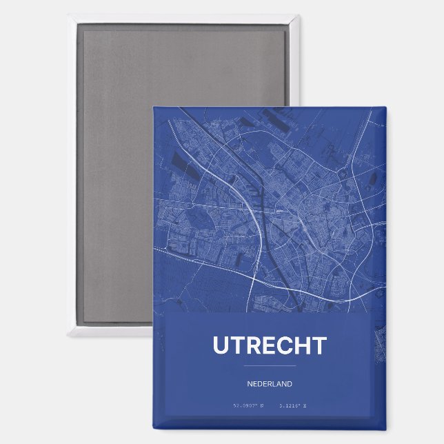 Magnet with map Utrecht (Front/Back)