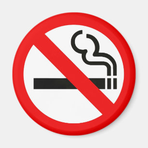 Magnet with no smoking sign
