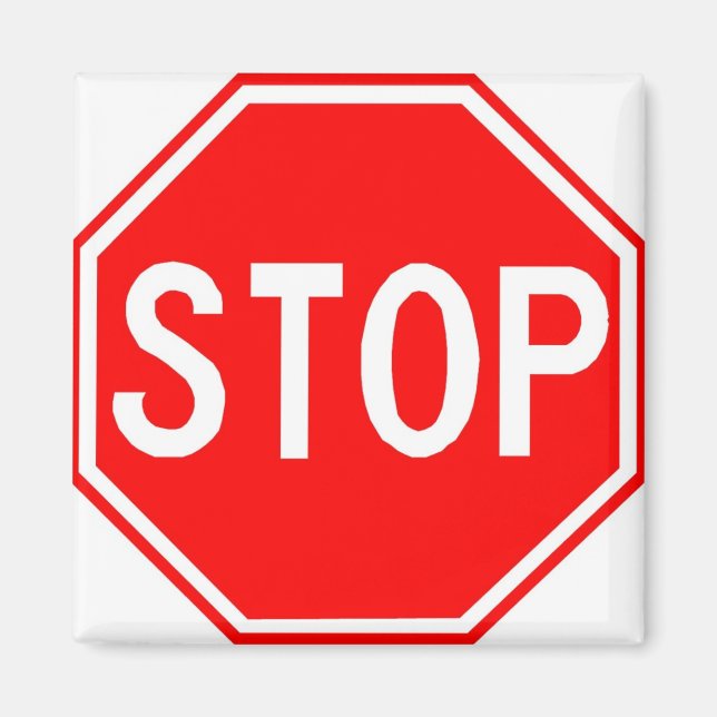 Magnet with stop sign (Front)
