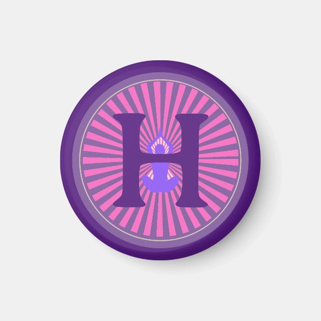 Magnet - Yoga Zen - Personalised - Add Initial (Front)