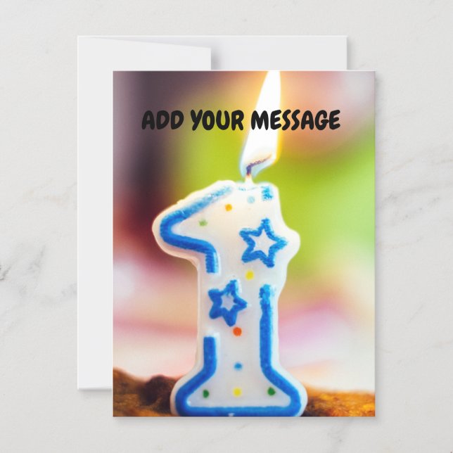 🎂 Magnetic 1st Birthday Keepsake Customisable  Invitation (Front)