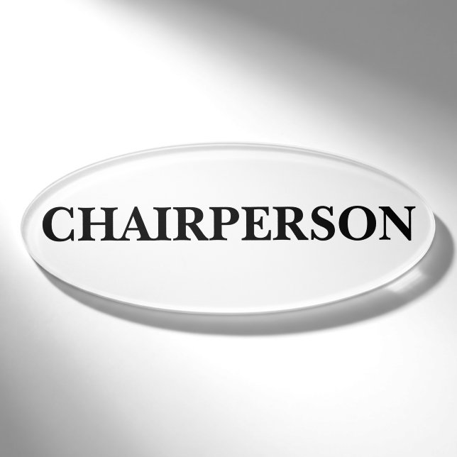Magnetic Badge - Chairperson (Front)