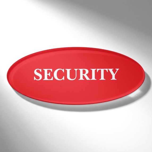 Magnetic Badge - Security (Front)