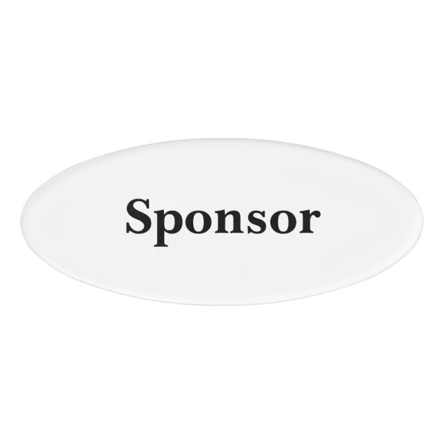 Magnetic Badge - Sponsor (Front)