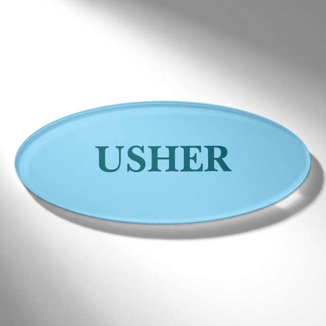 Magnetic Badge - USHER (Front)