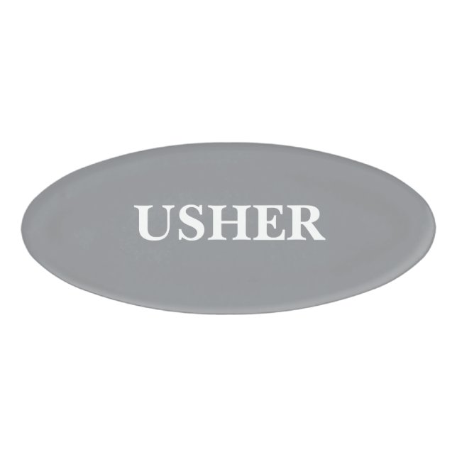 Magnetic Badge - USHER (Front)