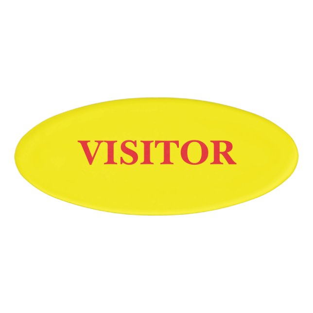Magnetic Badge - Visitor (Front)