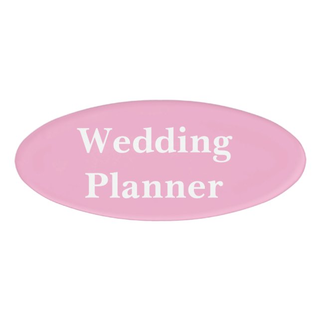 Magnetic Badge - Wedding Planner (Front)