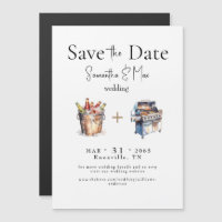 Magnetic Beer & BBQ Wedding Save the Date