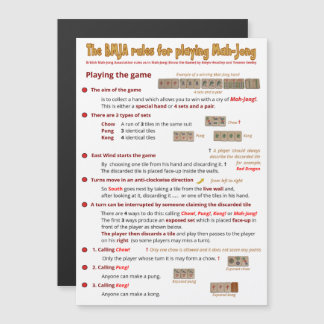 Magnetic BMJA rules – Playing the game (1) Invitation