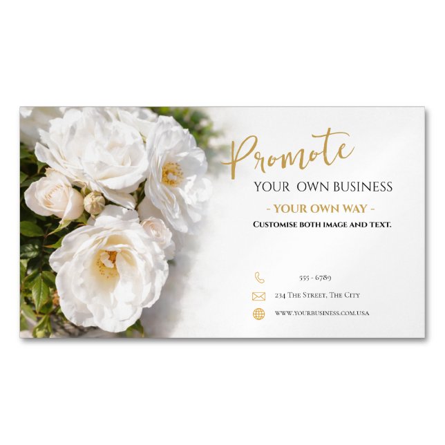 Magnetic Business Card - Editable (Front)