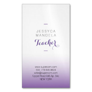 Magnetic Business Cards Teacher