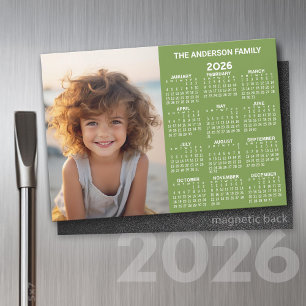 Magnetic Calendar - Photo Full Year View Modern