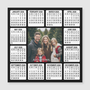 Magnetic Calendar Square with Photo
