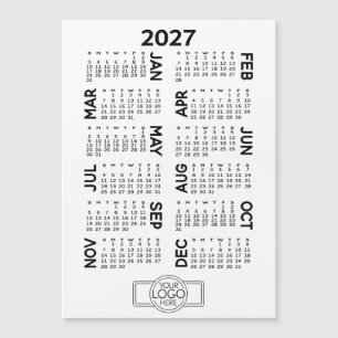 Magnetic Calendar with Business Logo Magnetic Card