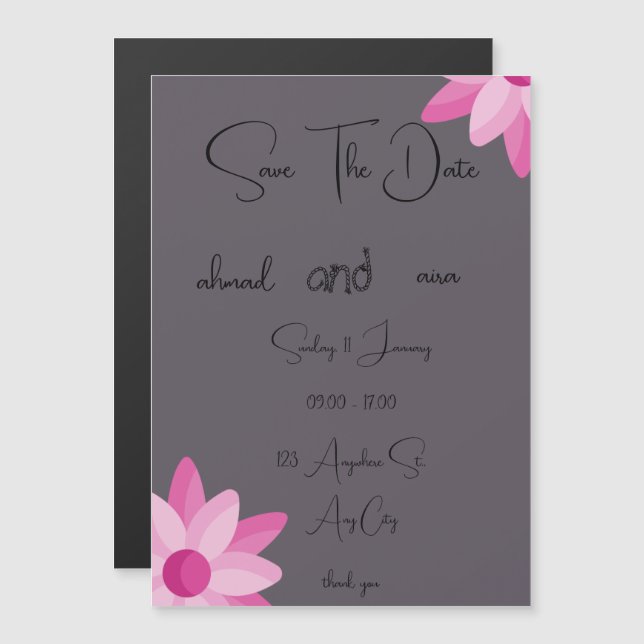 Magnetic Card - 5" x 7" Customisable Design with  (Front/Back)