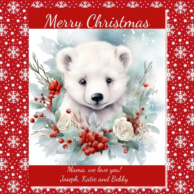 Magnetic Card for Grandma Cute Polar Bear (Creator Uploaded)