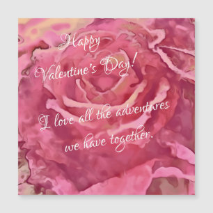 Magnetic Card Purple Rose Valentine's Day