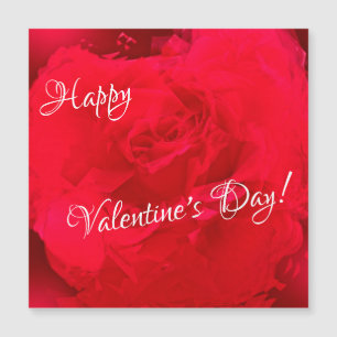 Magnetic Card Red Rose Valentine's Day