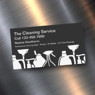 Magnetic Cleaning Service Design Business Card